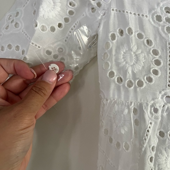 NWOT STAUD Hyacinth Short Sleeve Eyelet Maxi Dress - Picture 8 of 15